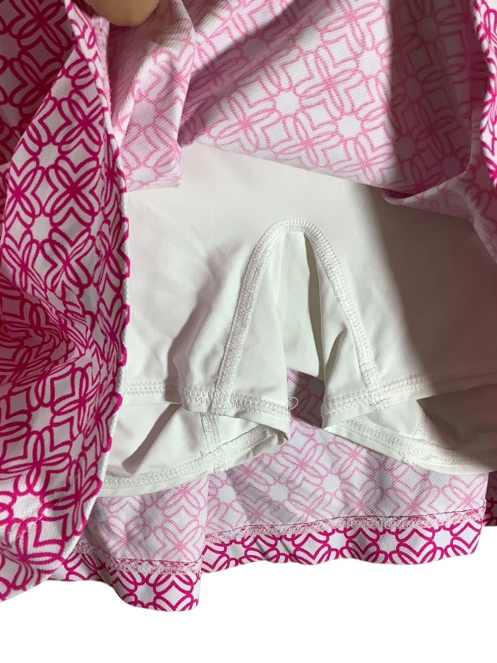 Lilly Pulitzer Luxletic Pink Geometric A-Line Skort - Picture 4 of 9